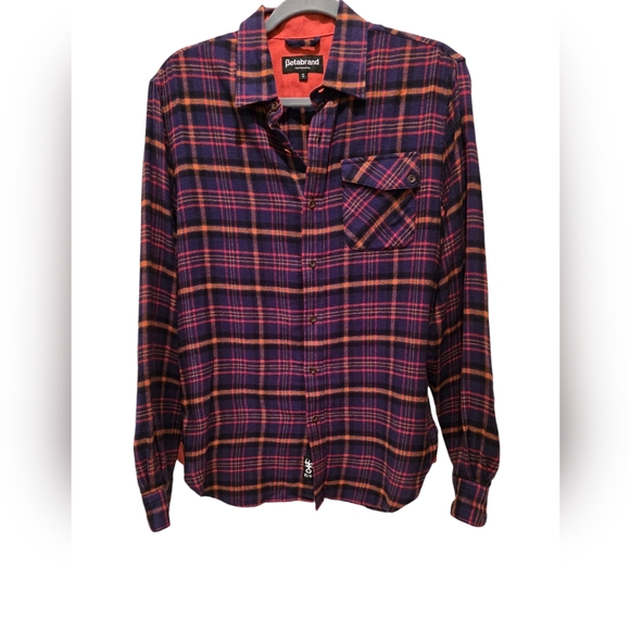 Betabrand Long Sleeve Button Up Flannel Shirt. Size Small - Picture 3 of 8